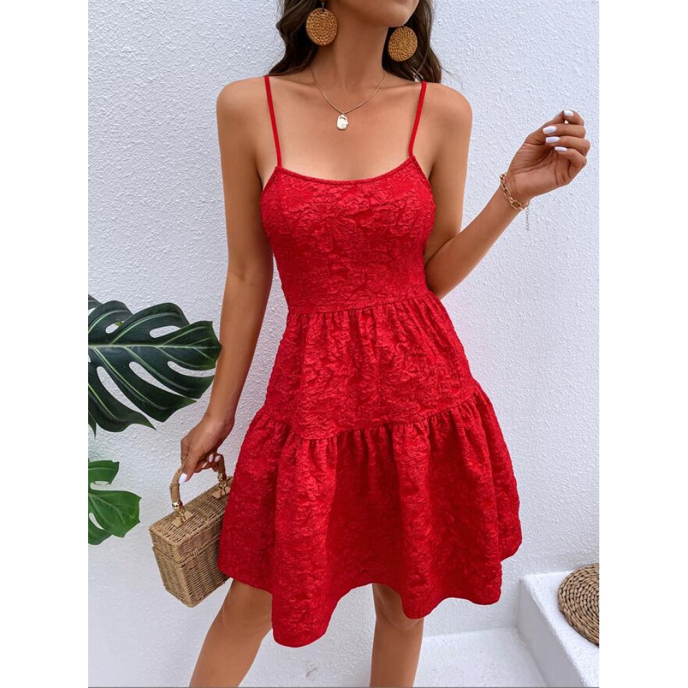 Summer Print Red Halter Dress Summer Print Red Halter Dress